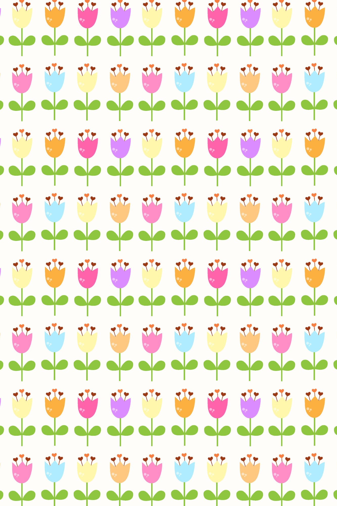 OtterBlotter Designer Custom Notebook - Easter Art Tulips