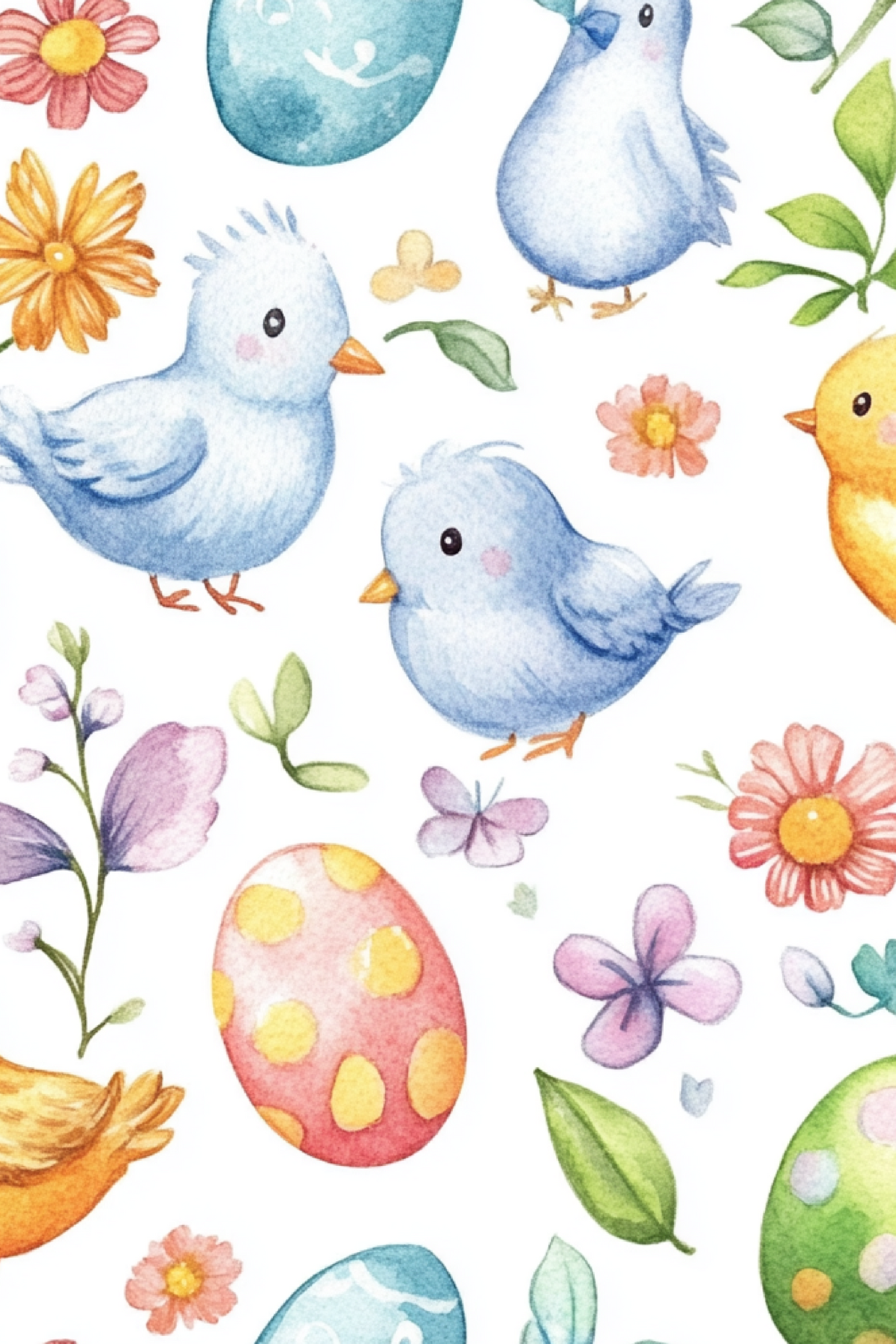 OtterBlotter Designer Custom Notebook - Easter Egg Patterns Chicks