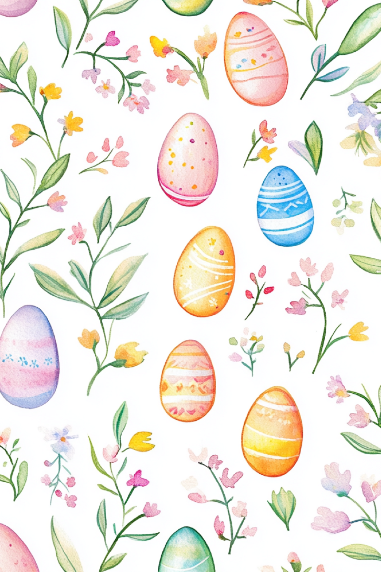 OtterBlotter Designer Custom Notebook - Easter Egg Patterns Wildflowers