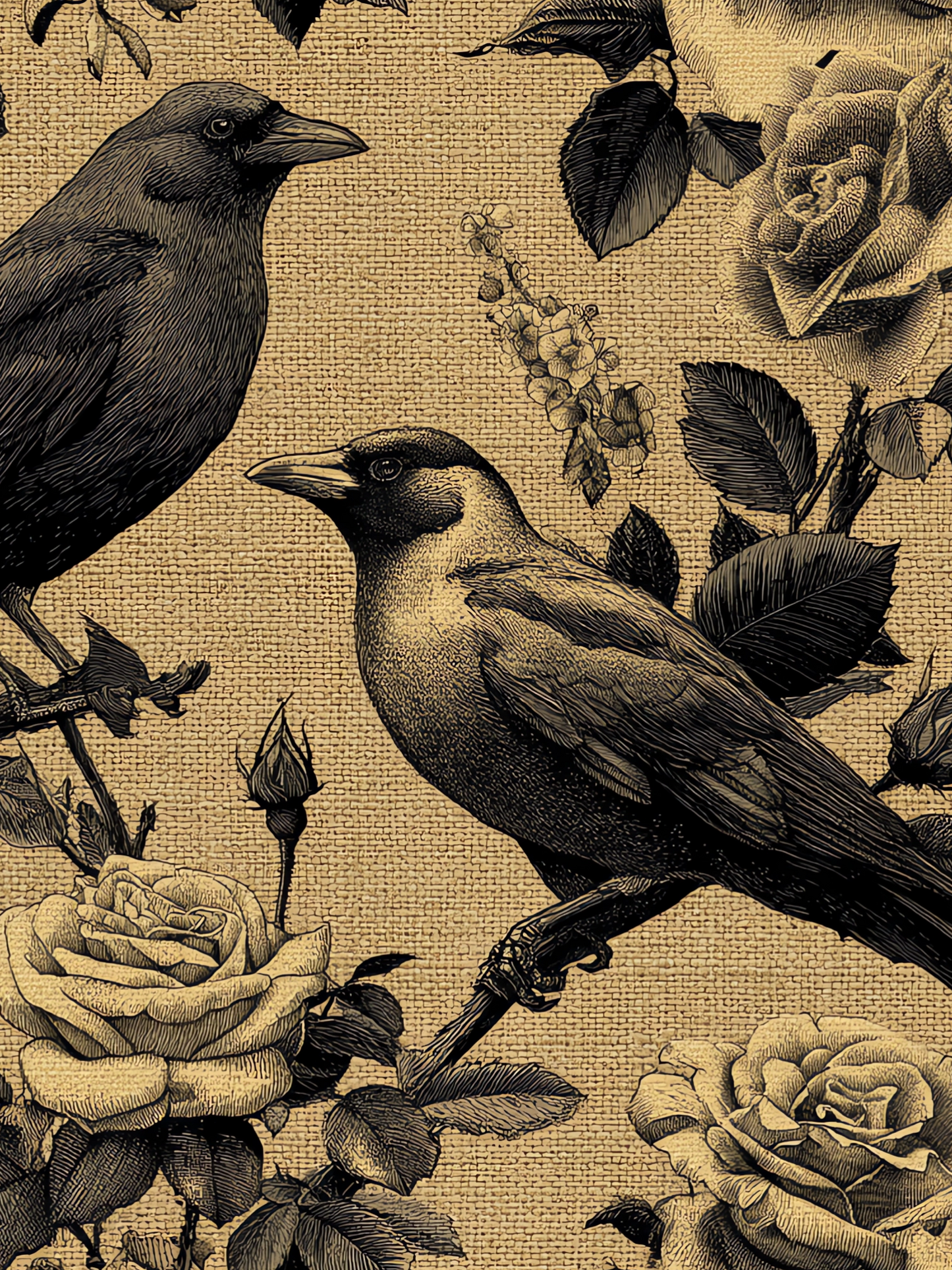 OtterBlotter Designer Custom Notebook - Witch Cottage Avian Tapestry