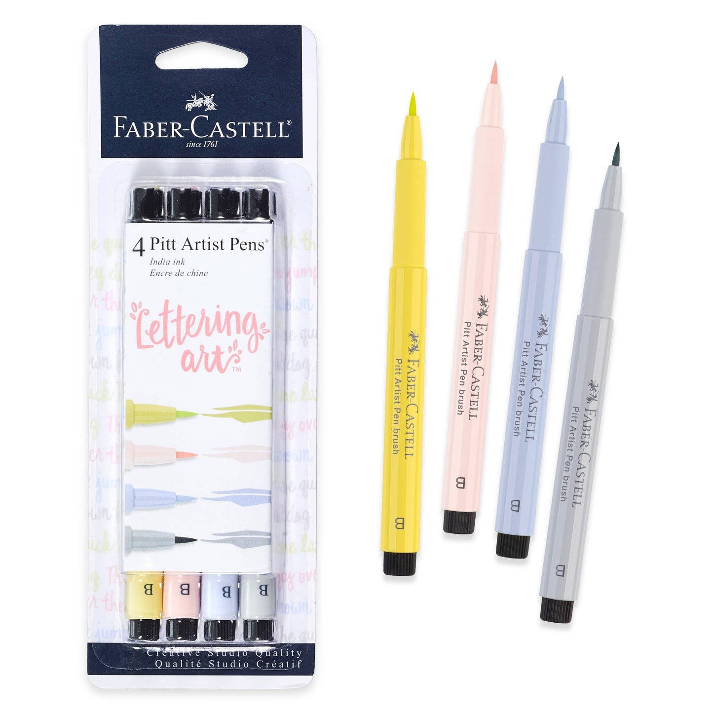 Pitt Artist Pen, Lettering Art - Pastels Set of 4