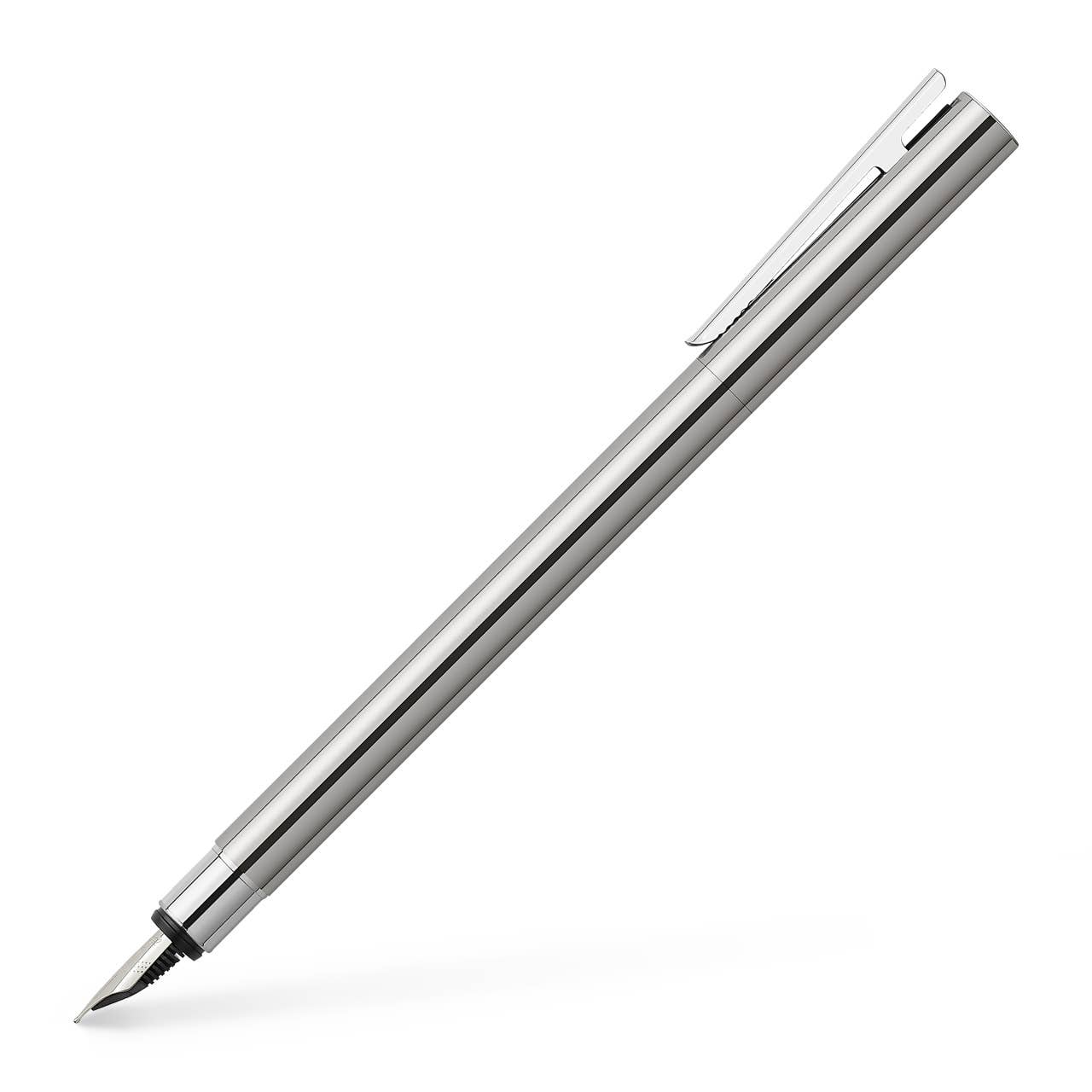 NEO Slim Stainless Steel Polished Fountain Pens: Medium