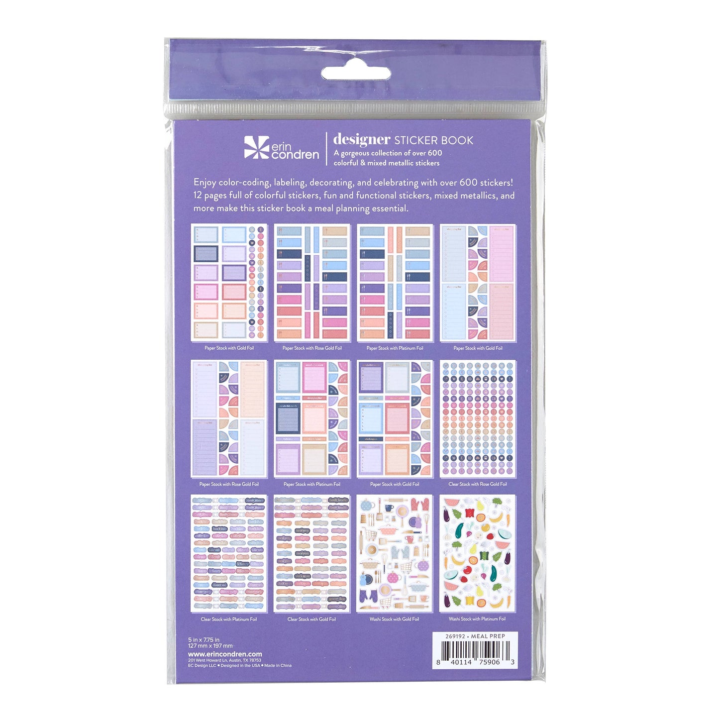 Functional Sticker Book - Meal Prep