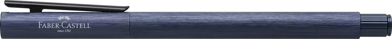 NEO Slim Brushed Aluminum Dark Blue Fountain Pen: Medium