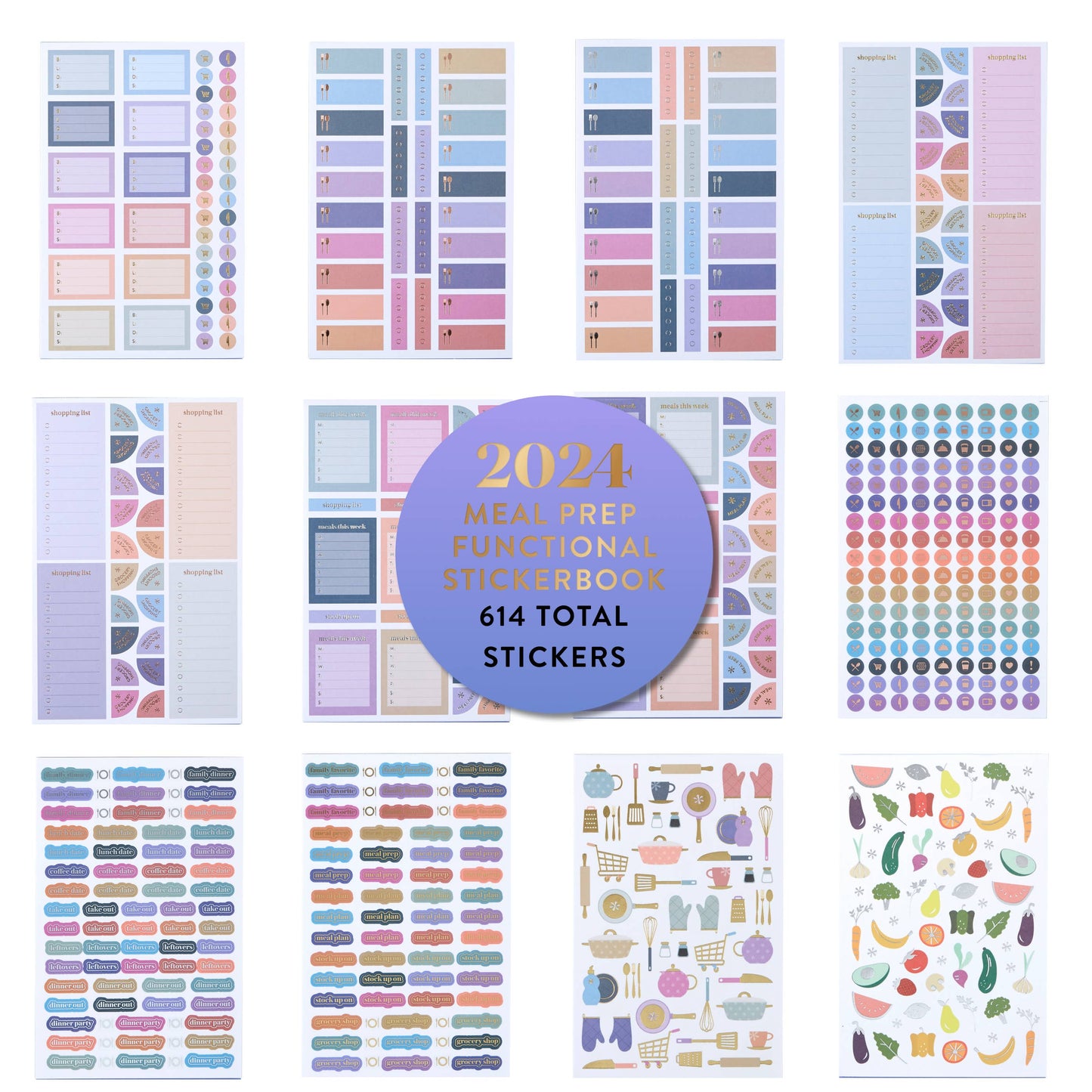 Functional Sticker Book - Meal Prep