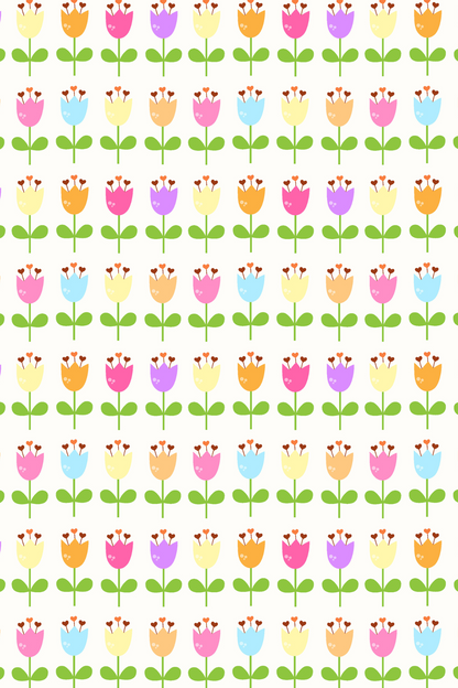 OtterBlotter Designer Custom Notebook - Easter Art Tulips