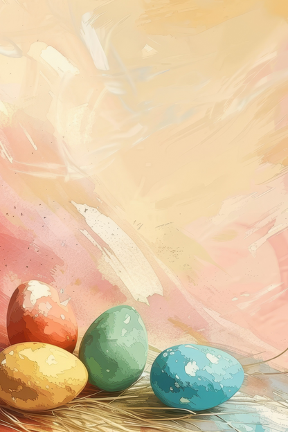 OtterBlotter Designer Custom Notebook - Easter Watercolors 4 Color Eggs