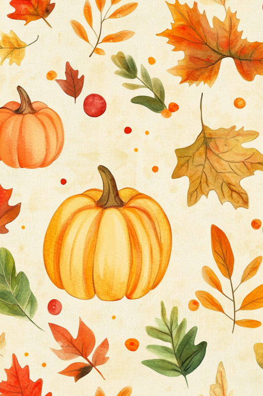 OtterBlotter Designer Custom Notebook - Autumn Patterns Harvest