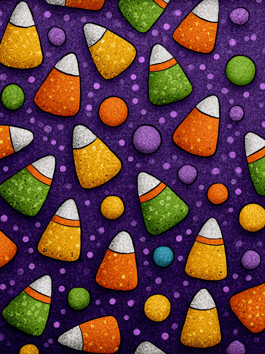 OtterBlotter Designer Custom Notebook - Halloween Digital Candy Corn