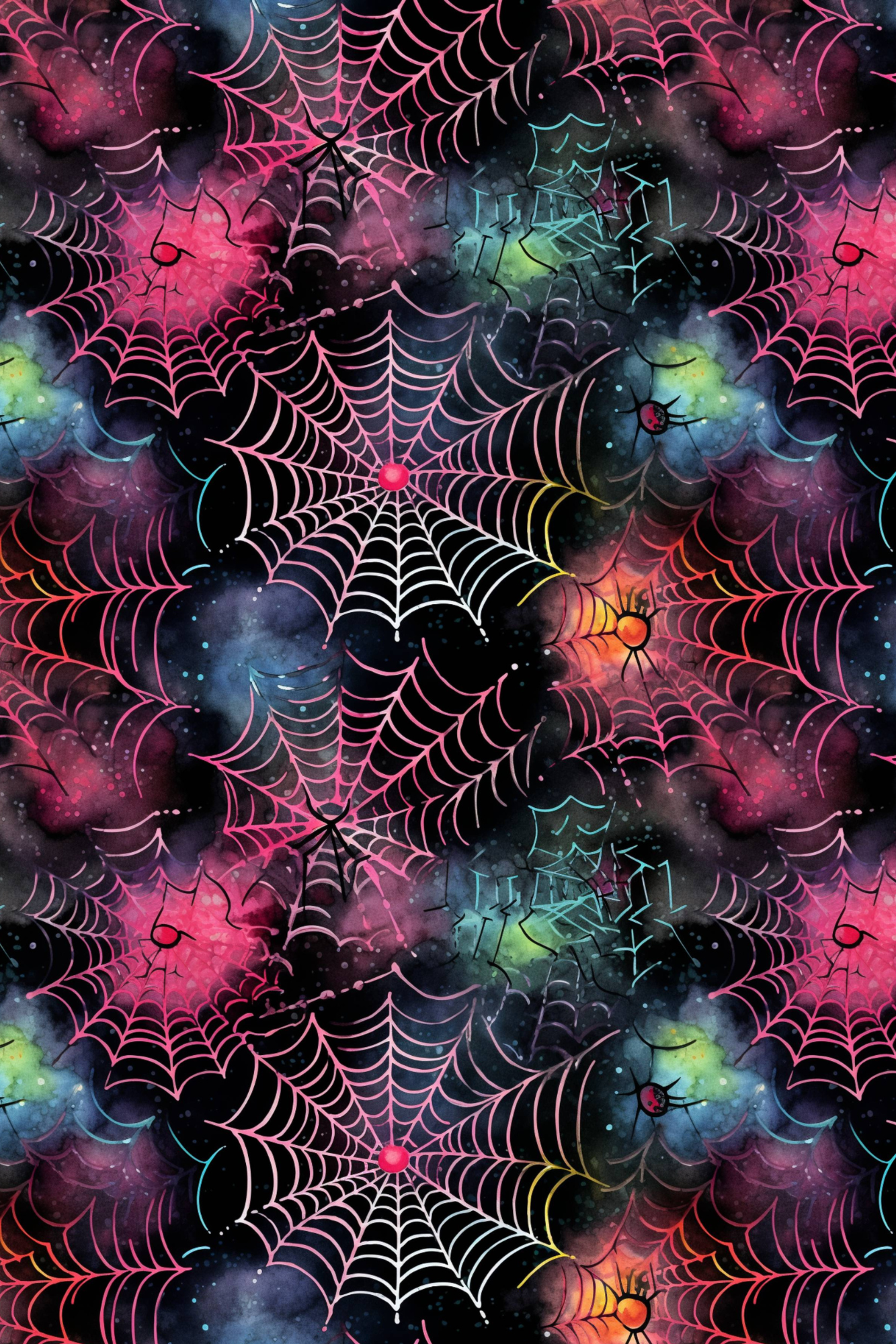 OtterBlotter Designer Custom Notebook - Spooky Halloween Web Art