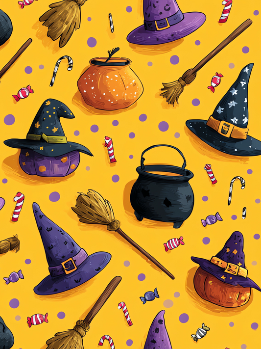 OtterBlotter Designer Custom Notebook - Halloween Digital Witches Brew