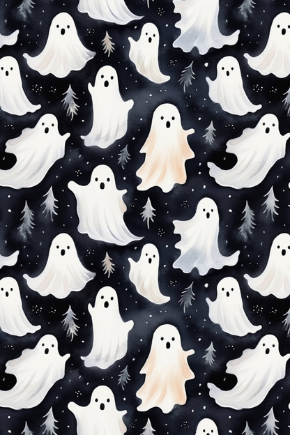 OtterBlotter Designer Custom Notebook - Spooky Halloween Ghost Gaggle