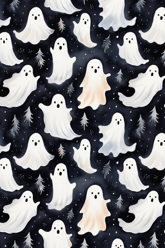 OtterBlotter Designer Custom Notebook - Spooky Halloween Ghost Gaggle