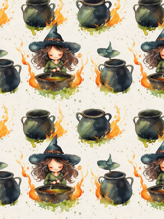 OtterBlotter Designer Custom Notebook - Wicked Cute Halloween Cauldron of Cute