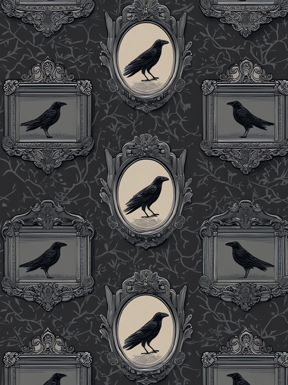OtterBlotter Designer Custom Notebook - Witch Cottage Raven Family Album
