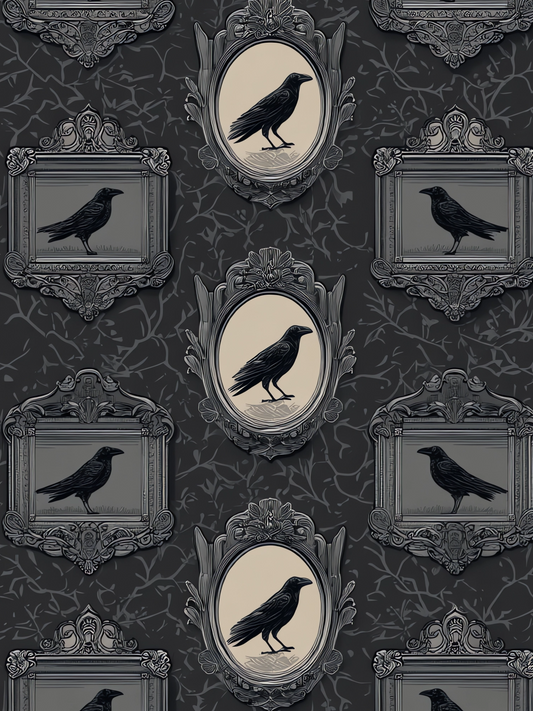 OtterBlotter Designer Custom Notebook - Witch Cottage Raven Family Album