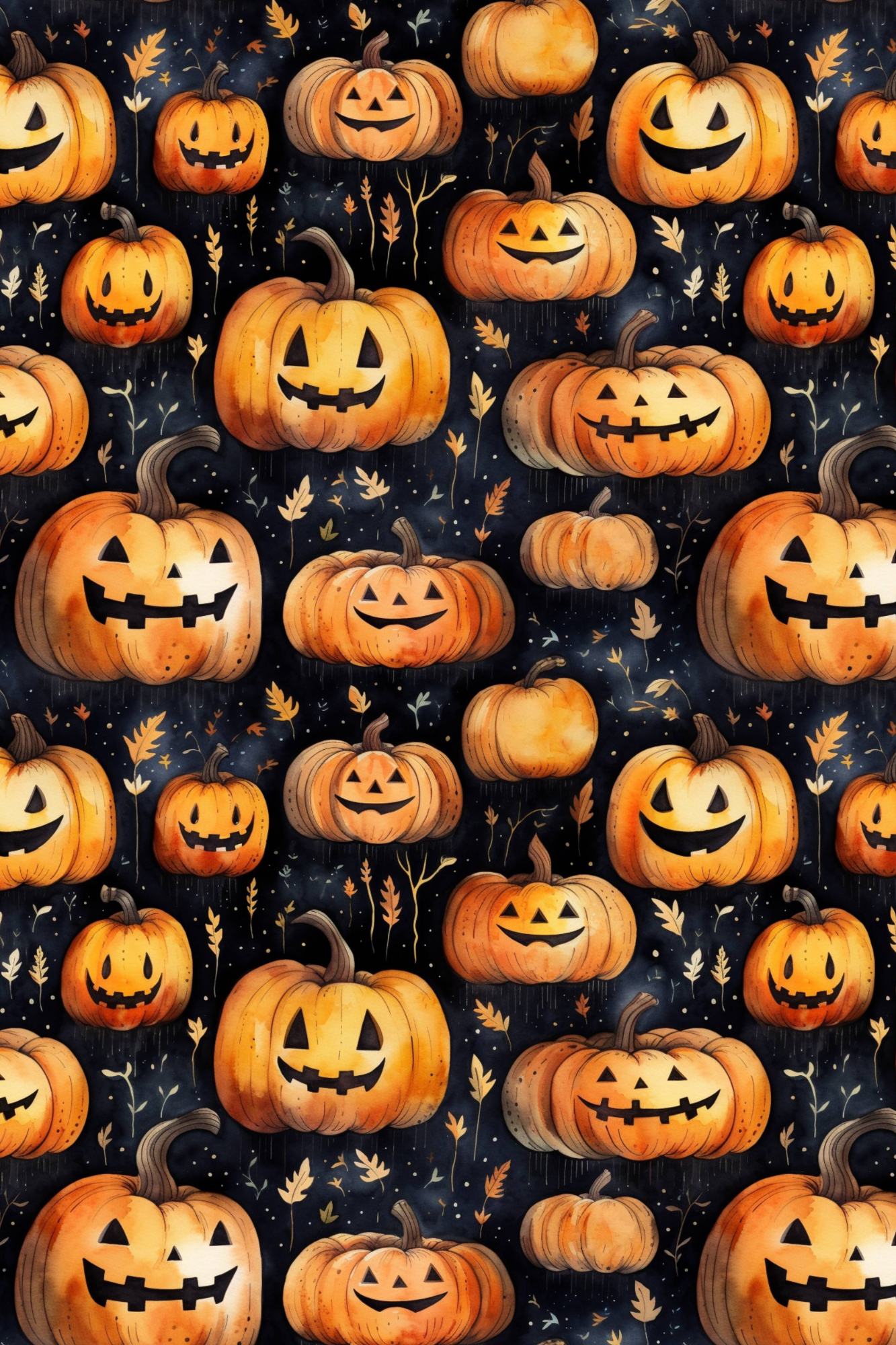 OtterBlotter Designer Custom Notebook - Spooky Halloween Jack Patch Fever