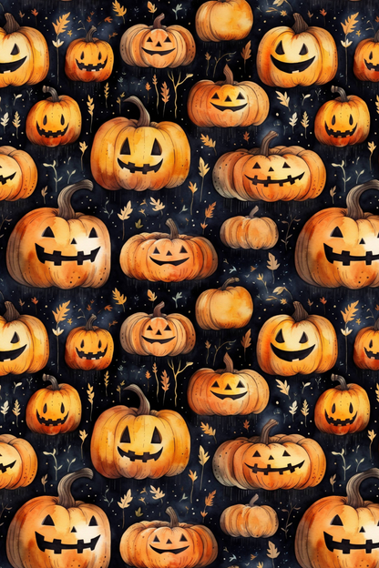 OtterBlotter Designer Custom Notebook - Spooky Halloween Jack Patch Fever