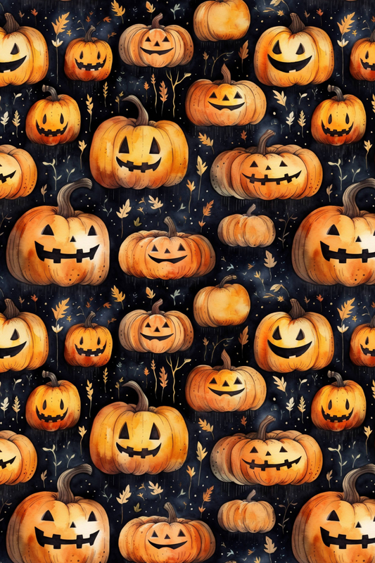 OtterBlotter Designer Custom Notebook - Spooky Halloween Jack Patch Fever