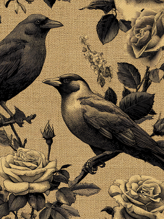 OtterBlotter Designer Custom Notebook - Witch Cottage Avian Tapestry