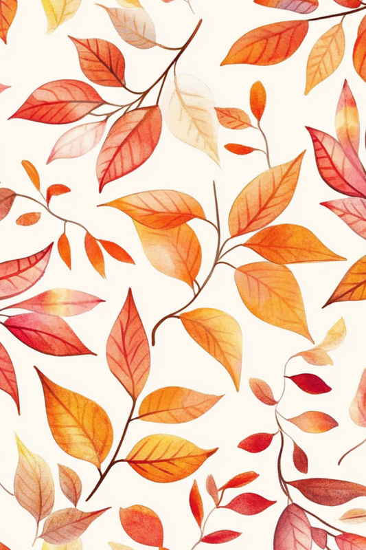 OtterBlotter Designer Custom Notebook - Autumn Patterns Change of Season
