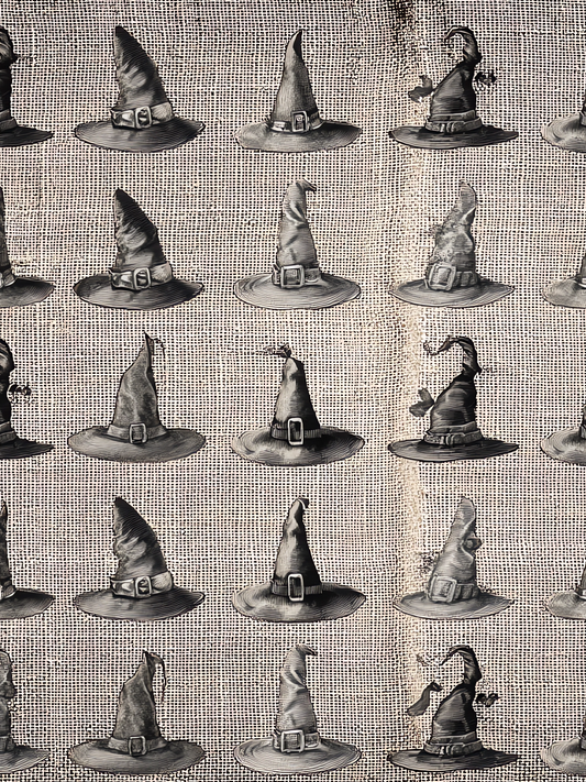 OtterBlotter Designer Custom Notebook - Witch Cottage Witches Hats