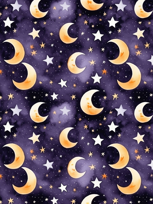 OtterBlotter Designer Custom Notebook - Wicked Cute Halloween Many Moon Night
