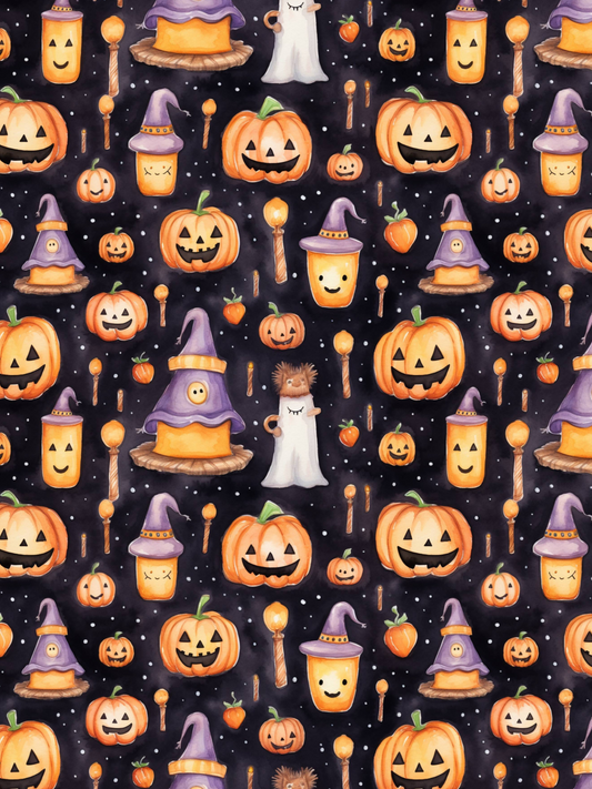 OtterBlotter Designer Custom Notebook - Wicked Cute Halloween Happy Jacks
