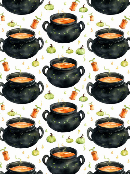 OtterBlotter Designer Custom Notebook - Wicked Cute Halloween Pumpkin Brew