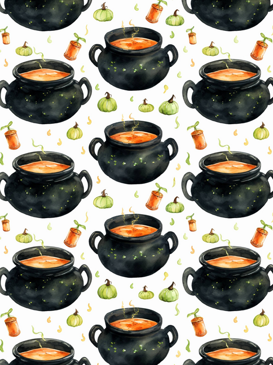 OtterBlotter Designer Custom Notebook - Wicked Cute Halloween Pumpkin Brew